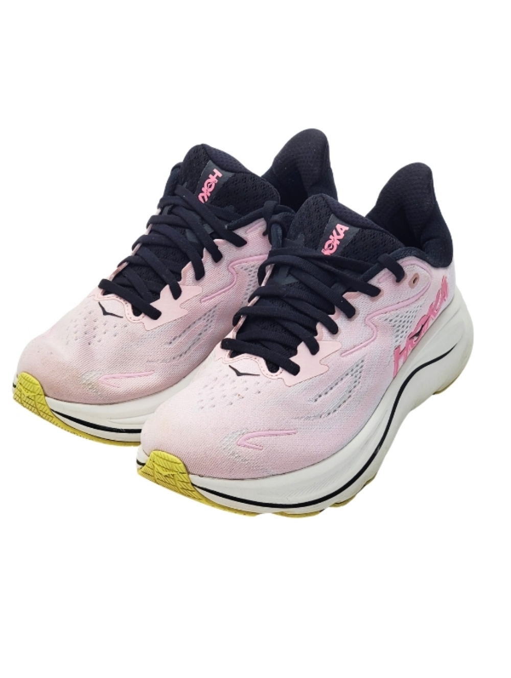 Hoka Clifton 10 Running Athletic Shoes Carnation Starlight Glow Womens Size 7.5